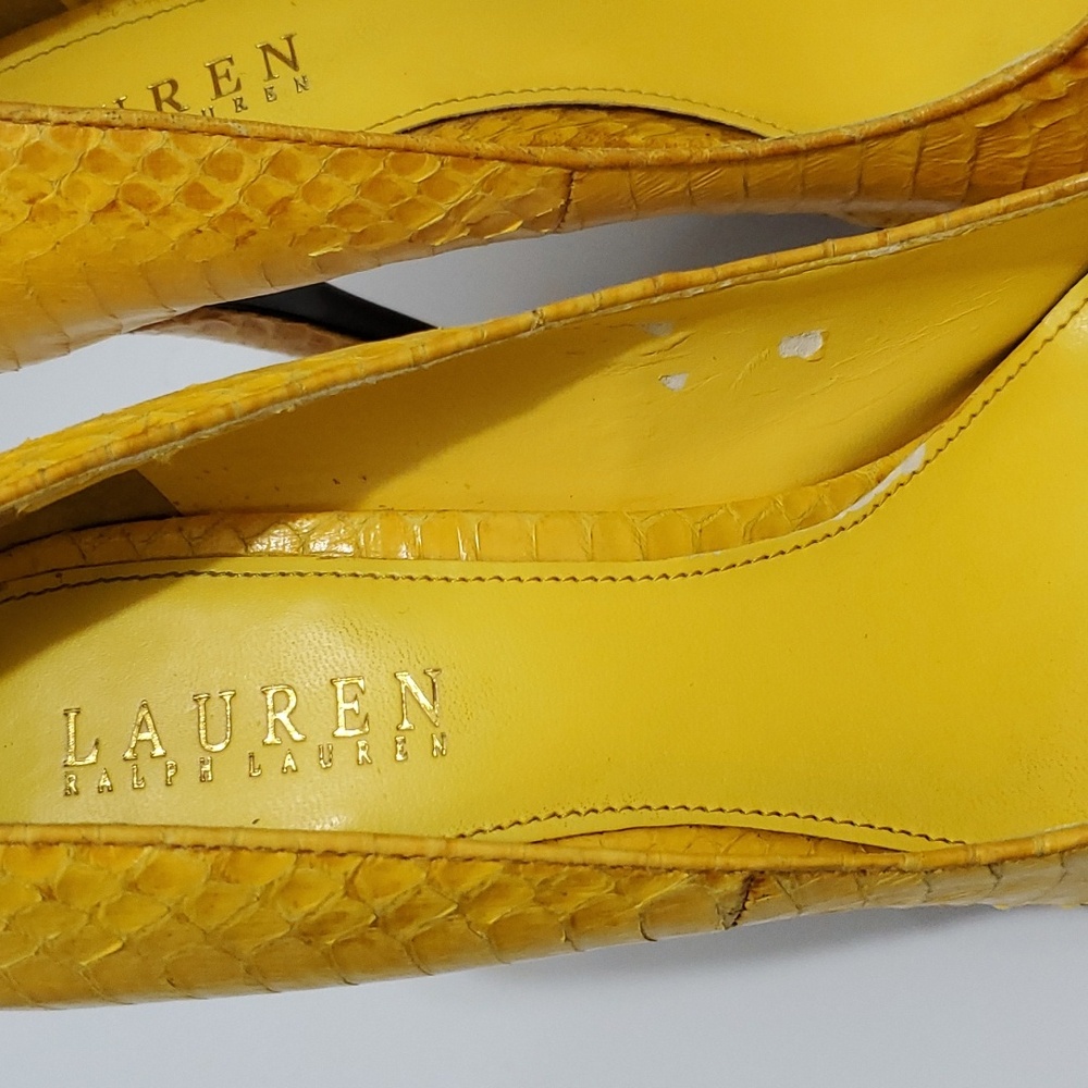 Ralph Lauren reptile shoes. Kailee stiletto pumps. Size 9B. - Picture 9 of 13